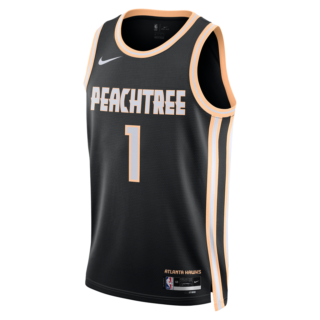 Jalen Johnson Atlanta Hawks 2025/26 City Edition Swingman Basketball Jersey - Black - Unisex