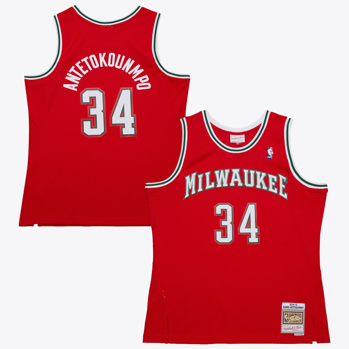 Giannis Antetokounmpo Milwaukee Bucks 2014 Dark Alternate Authentic Basketball Jersey - Red