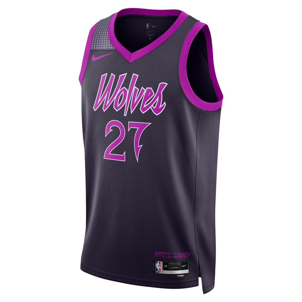 Rudy Gobert Minnesota Timberwolves 2025/26 City Edition Swingman Basketball Jersey - Black - Unisex
