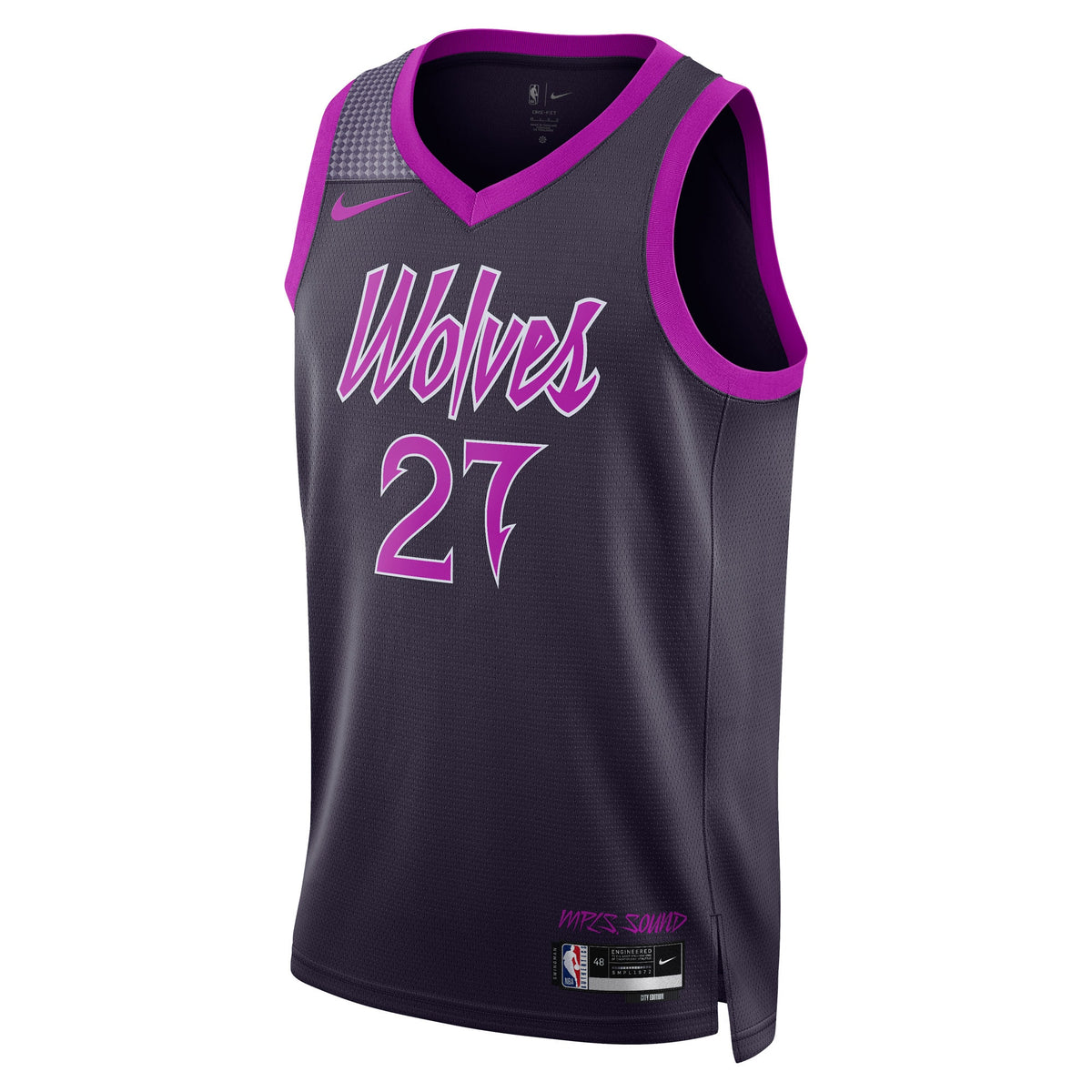 Rudy Gobert Minnesota Timberwolves 2025/26 City Edition Swingman Basketball Jersey - Black - Unisex