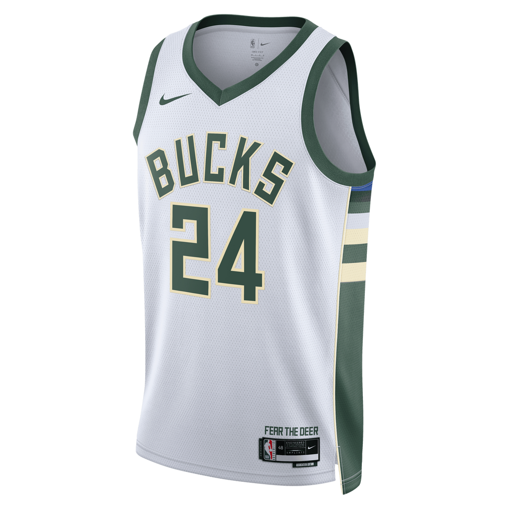 Jaime Jaquez Jr. Milwaukee Bucks Association Edition Swingman Basketball Jersey - White - Unisex