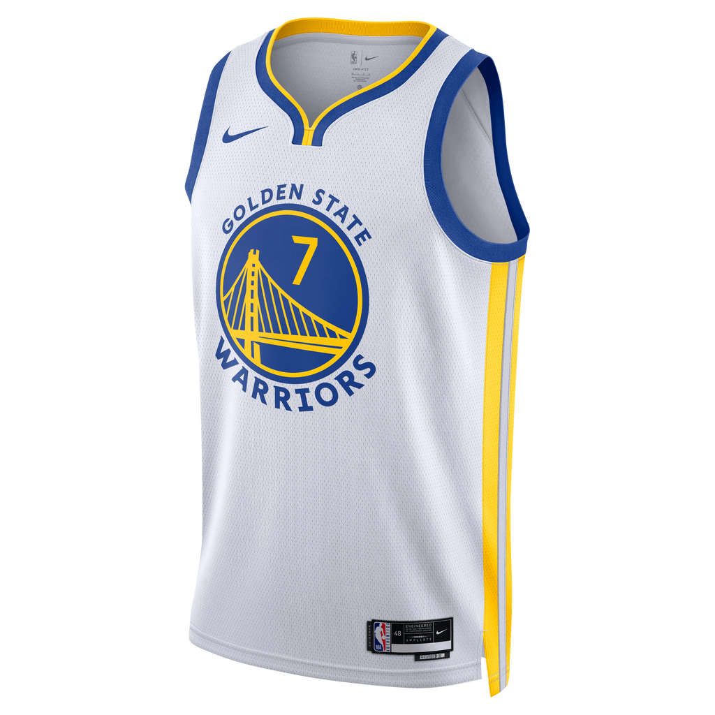 Kristaps Porziņģis Golden State Warriors Association Edition Swingman Basketball Jersey - White - Unisex