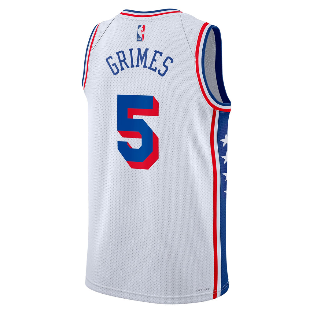 Quentin Grimes Philadelphia 76ers Association Edition Swingman Basketball Jersey - White - Unisex