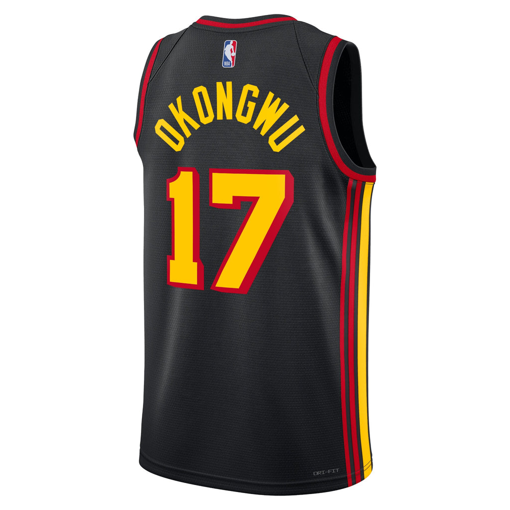 Onyeka Okongwu Atlanta Hawks Statement Edition Swingman Basketball Jersey - Black - Unisex