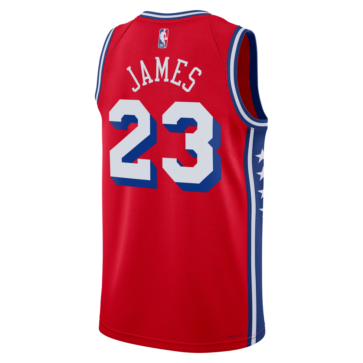 LeBron James Philadelphia 76ers Statement Edition Swingman Basketball Jersey - Red - Unisex
