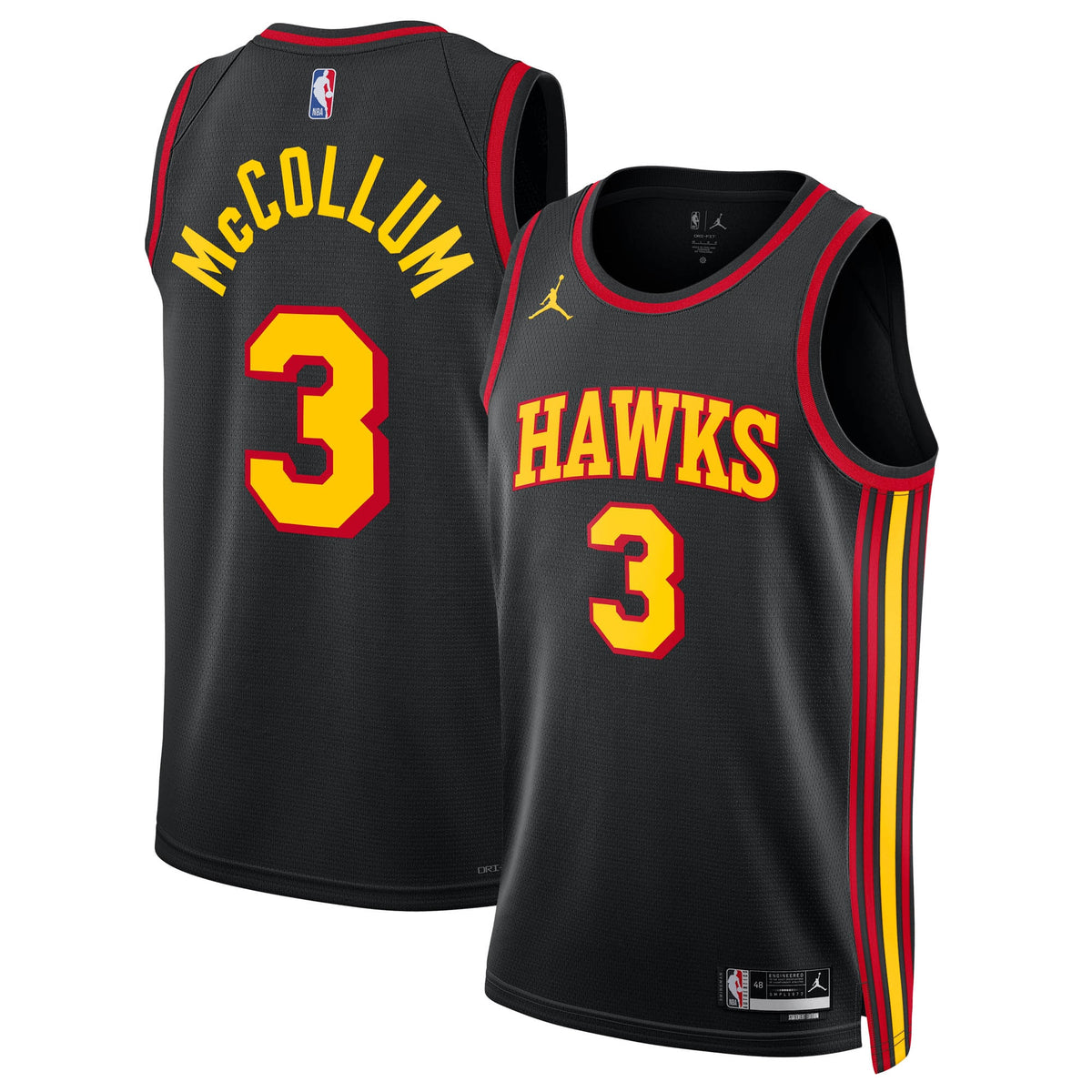 CJ McCollum Atlanta Hawks Statement Edition Swingman Basketball Jersey - Black - Unisex