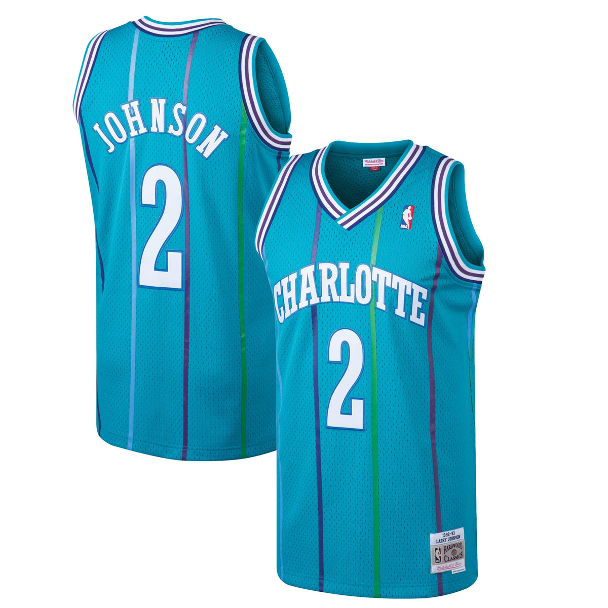 Larry Johnson Charlotte Hornets 1992 - 93 Hardwood Classics Swingman Basketball Jersey - Mens