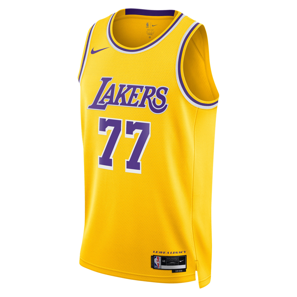 Luka Dončić Los Angeles Lakers Icon Edition Swingman Basketball Jersey - Gold - Unisex