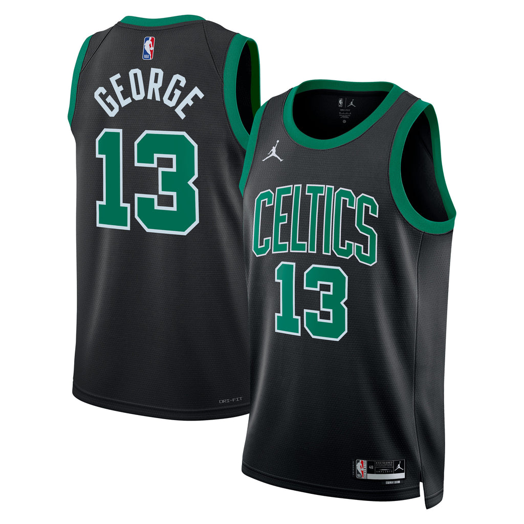 Paul George Boston Celtics Statement Edition Swingman Basketball Jersey - Black - Unisex
