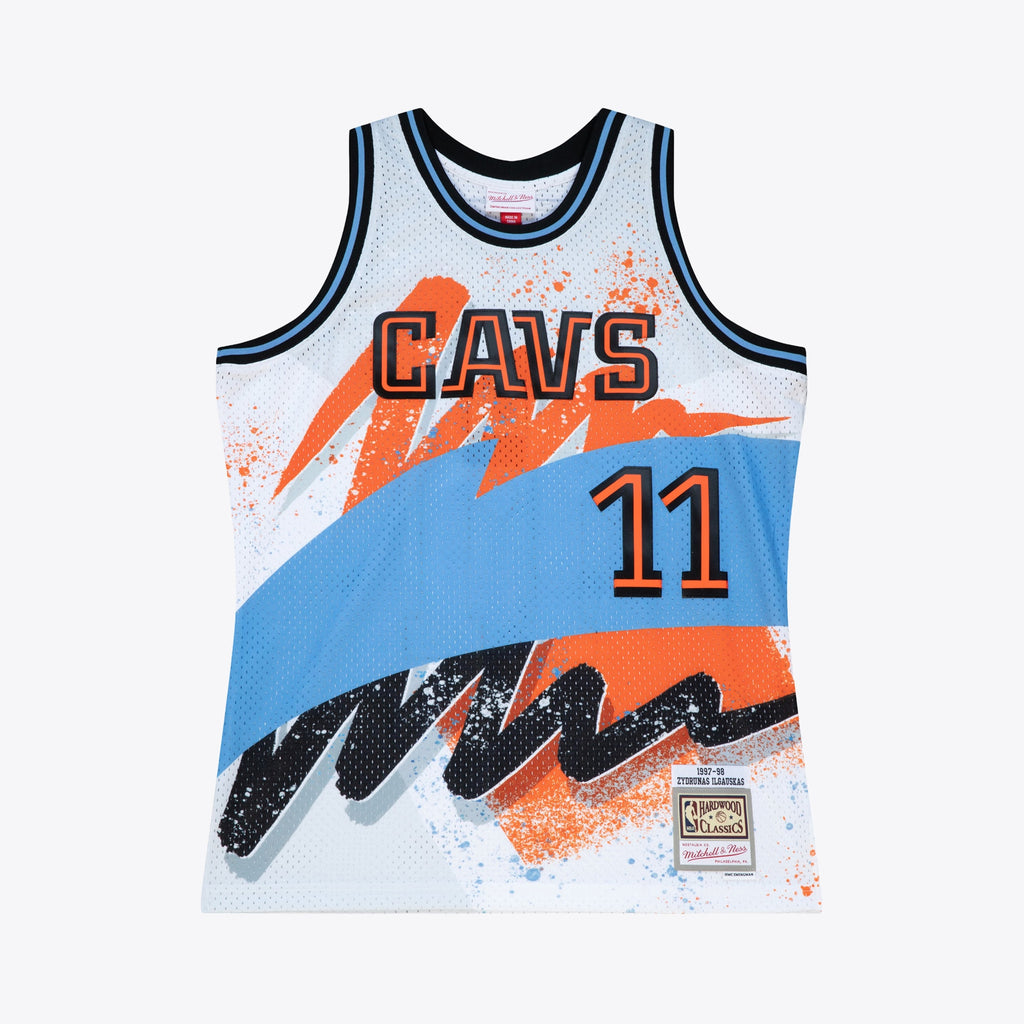 Zydrunas Ilgauskas Cleveland Cavaliers 1997 Hyper Hoops Swingman Basketball Jersey - White