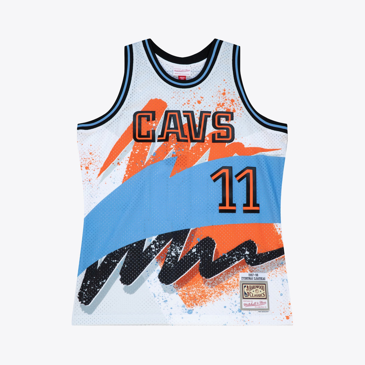 Zydrunas Ilgauskas Cleveland Cavaliers 1997 Hyper Hoops Swingman Basketball Jersey - White