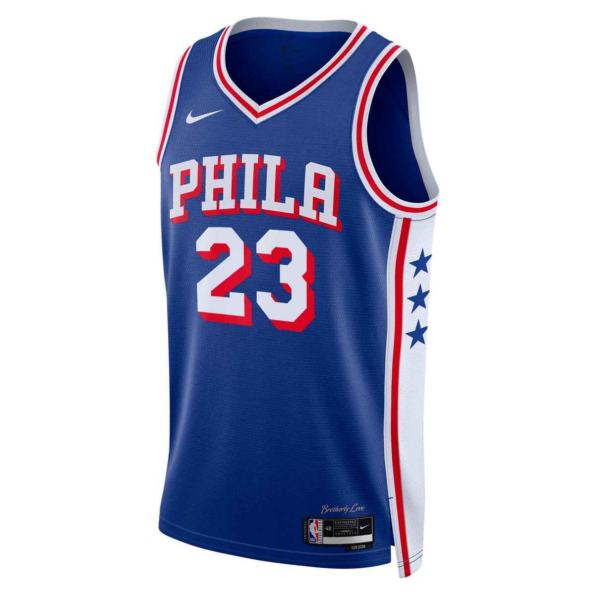 LeBron James Philadelphia 76ers Icon Edition Swingman Basketball Jersey - Royal - Unisex