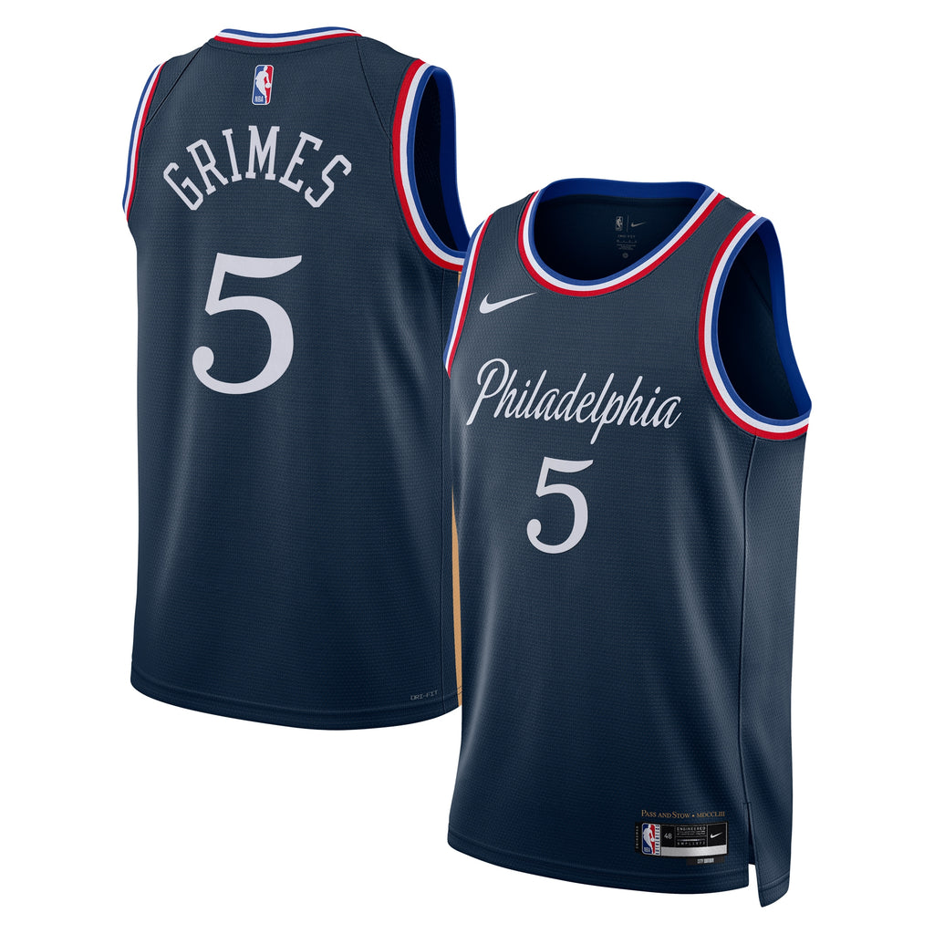 Quentin Grimes Philadelphia 76ers 2025/26 City Edition Swingman Basketball Jersey - Navy - Unisex