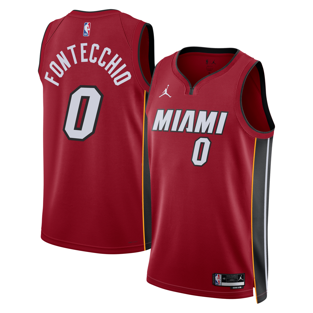 Simone Fontecchio Miami Heat Statement Edition Swingman Basketball Jersey - Red - Unisex