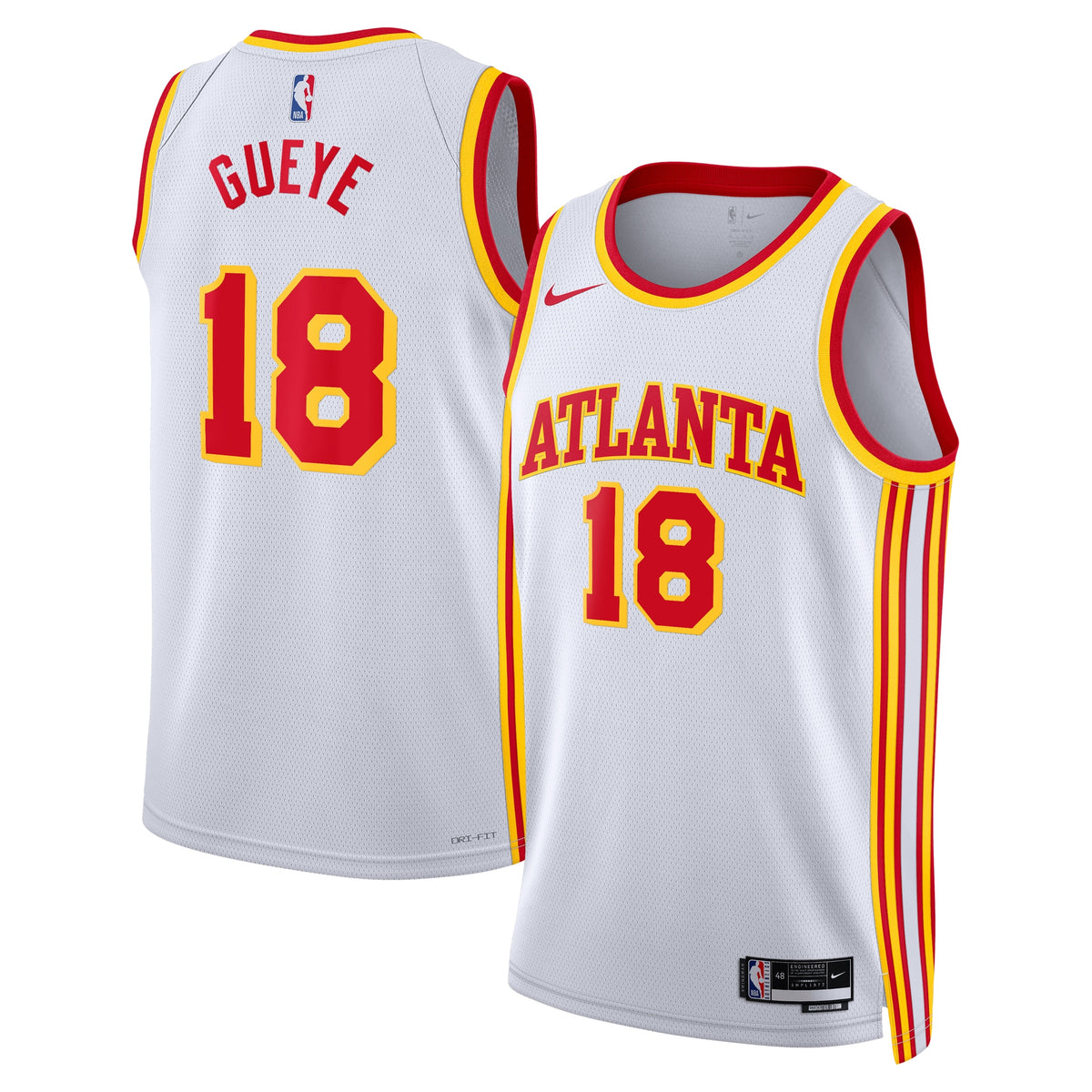 Mouhamed Gueye Atlanta Hawks Association Edition Swingman Basketball Jersey - White - Unisex