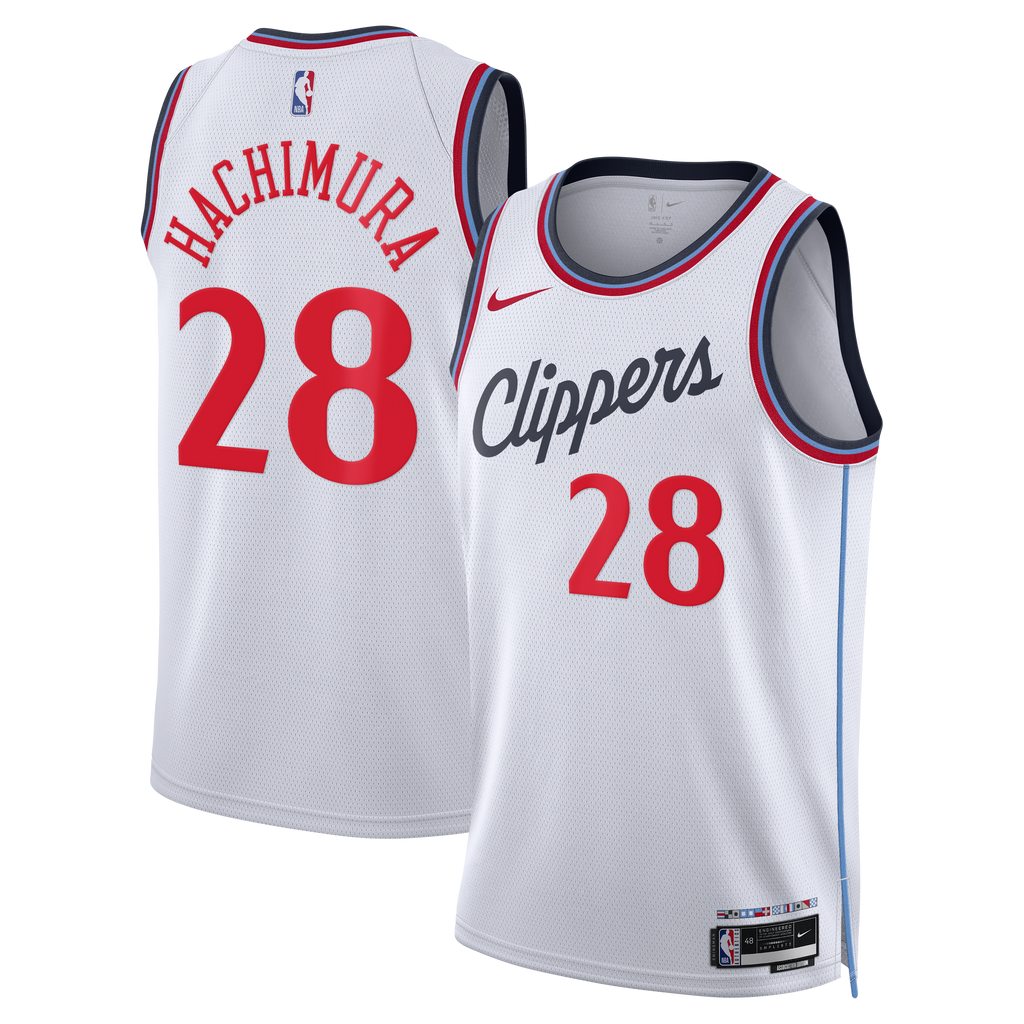 Rui Hachimura Los Angeles Clippers Association Edition Replica Swingman Basketball Jersey - White - Unisex