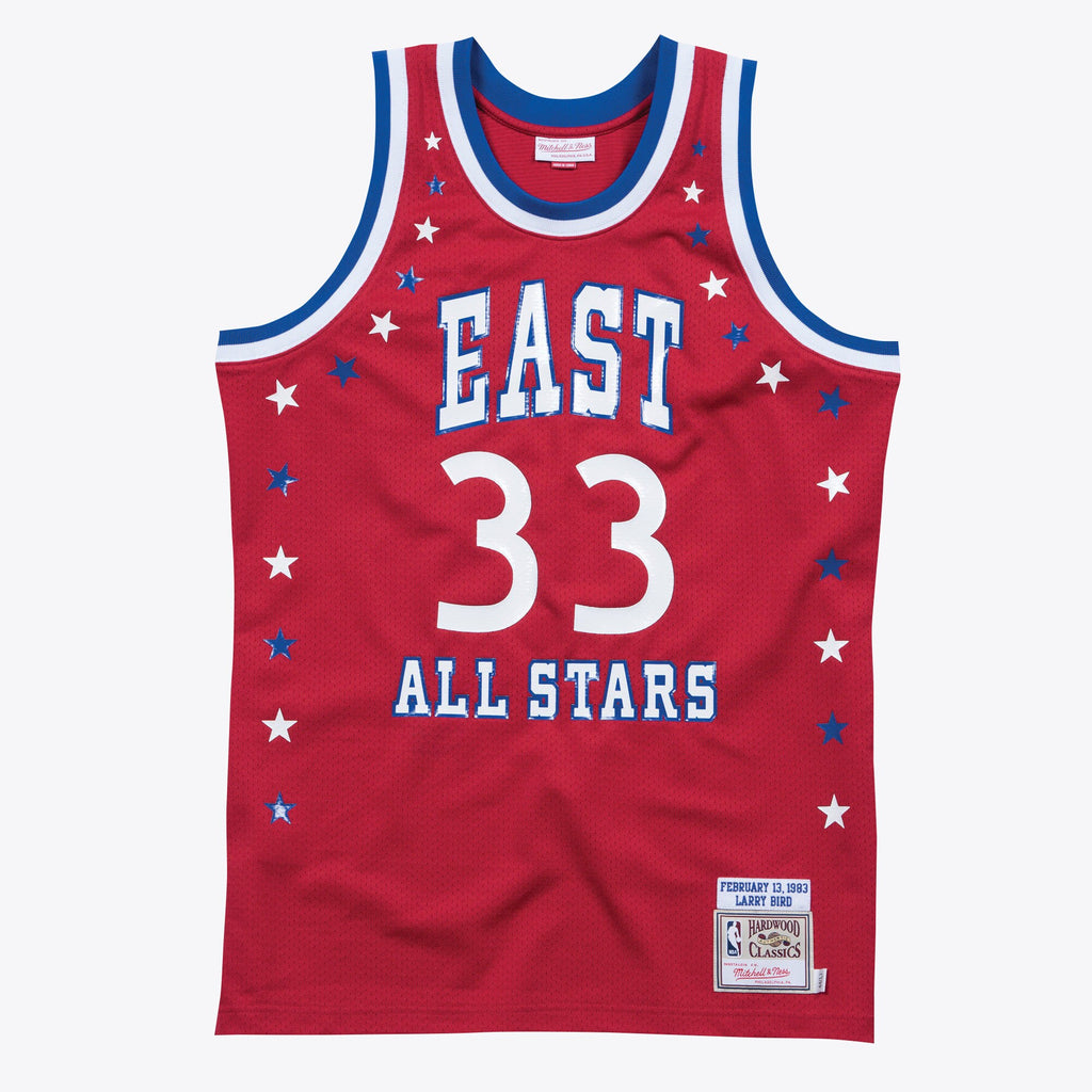Larry Bird Boston Celtics All - Star East Authentic Basketball Jersey - Scarlett - Mens