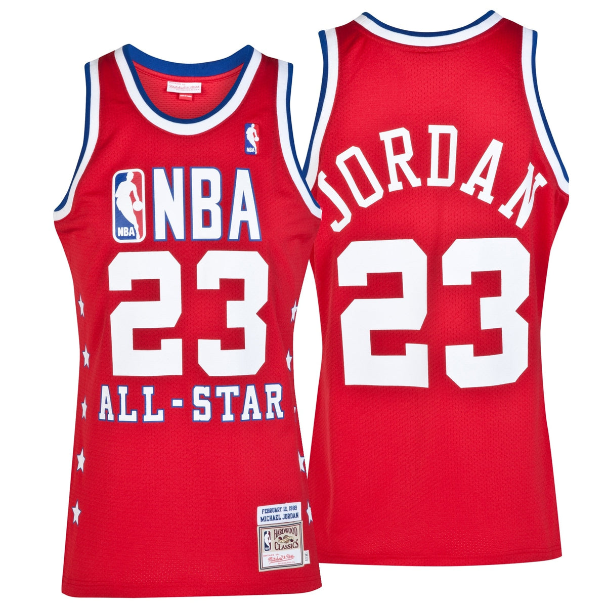 Michael Jordan Chicago Bulls 1989 All - Star East Authentic Basketball Jersey - Red - Mens
