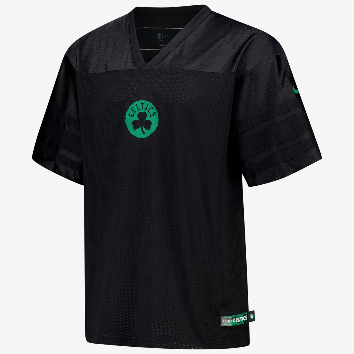 Boston Celtics Courtside Football Basketball Jersey - Black - Mens