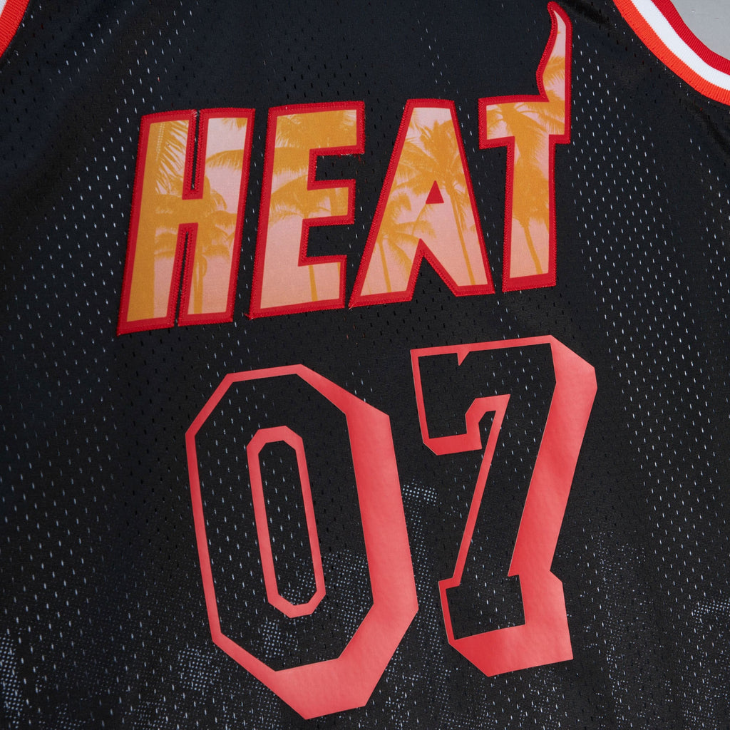 M&N x Nicky Jam Miami Heat Swingman Basketball Jersey