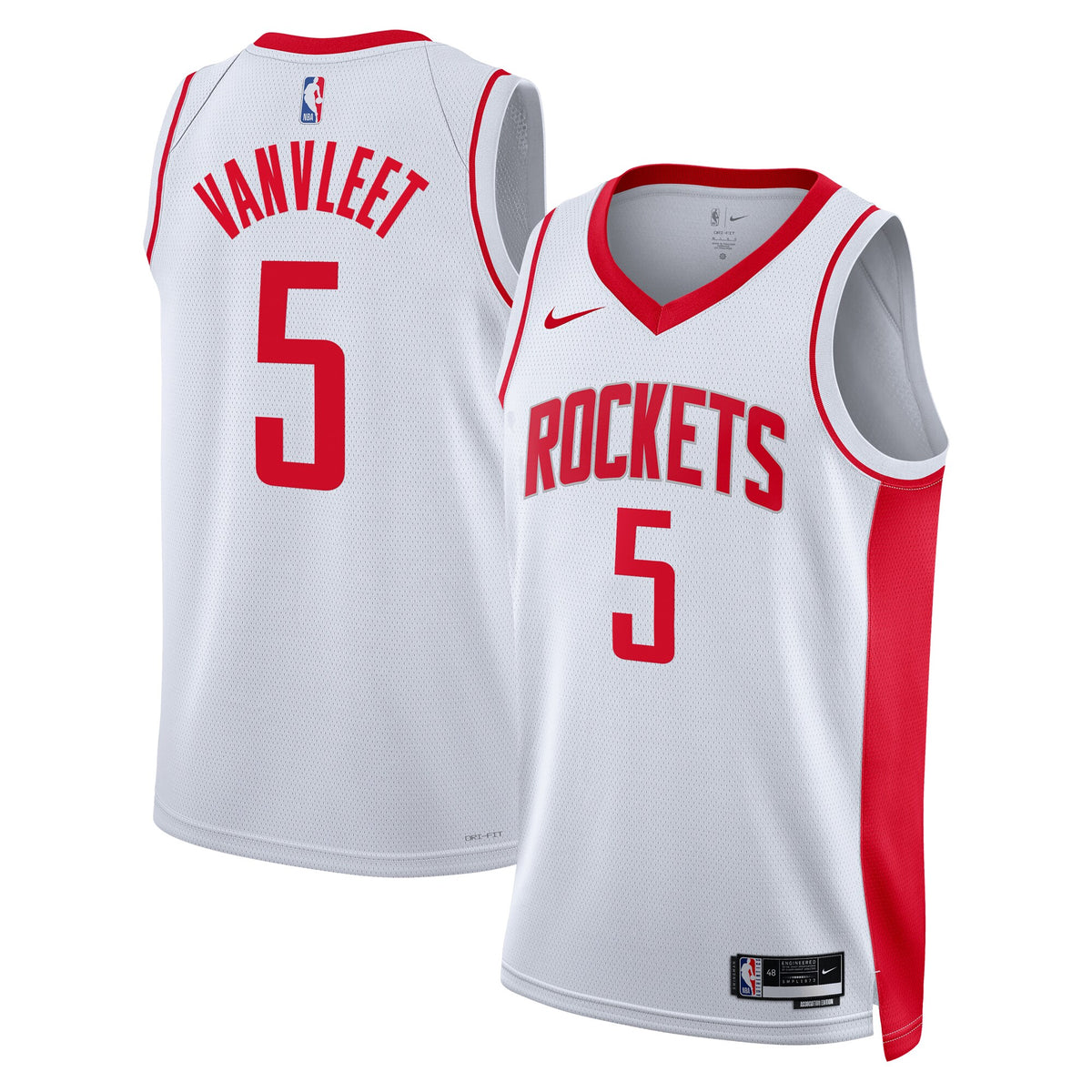 Fred VanVleet Houston Rockets Association Edition Swingman Basketball Jersey - White - Unisex