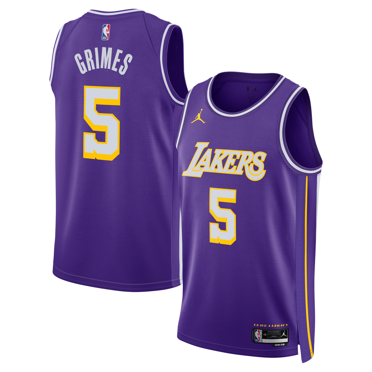 Quentin Grimes Los Angeles Lakers Statement Edition Basketball Jersey - Purple - Unisex
