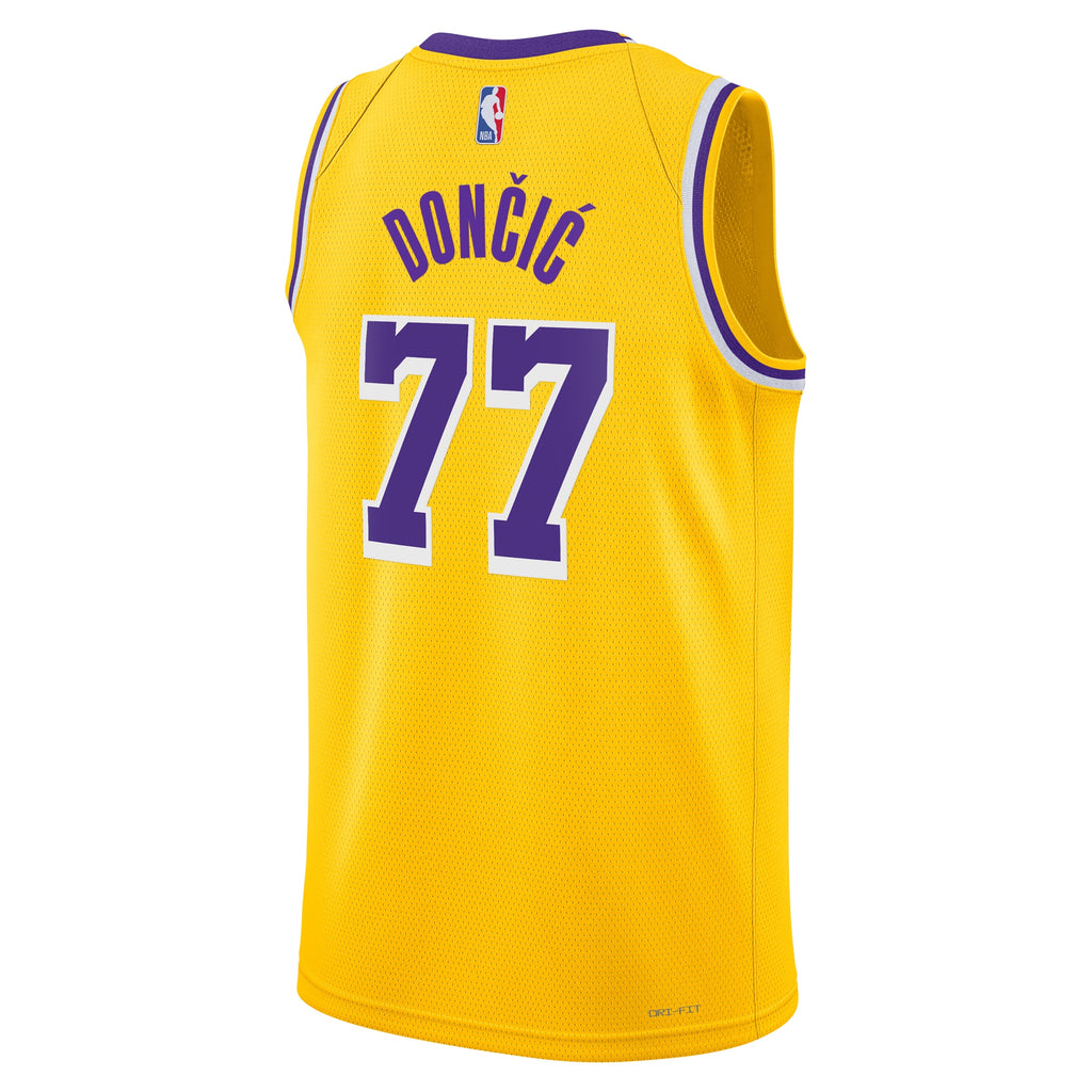 Luka Dončić Los Angeles Lakers Icon Edition Swingman Basketball Jersey - Gold - Unisex