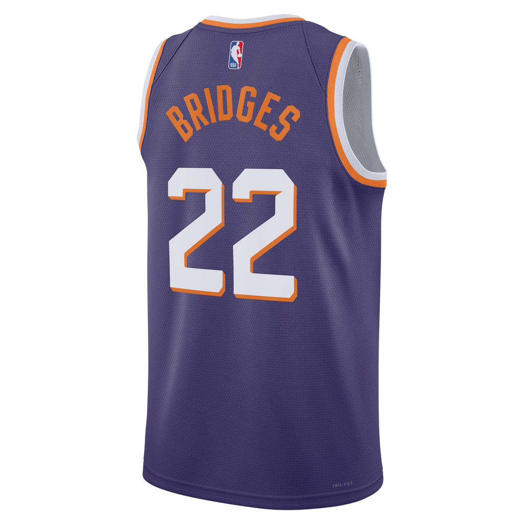 Miles Bridges Phoenix Suns Icon Edition Swingman Basketball Jersey - Purple - Unisex