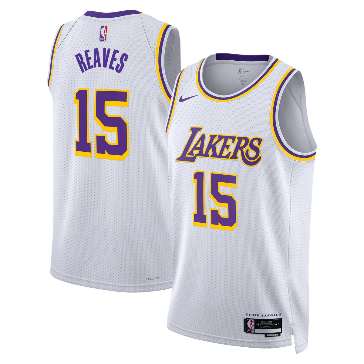 Austin Reaves Los Angeles Lakers Association Edition Swingman Basketball Jersey - White - Unisex