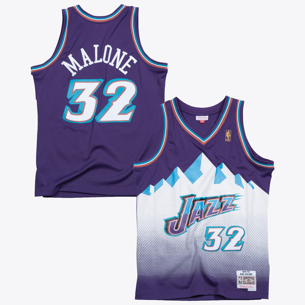 Karl Malone Utah Jazz 1996 Authentic Swingman Road Basketball Jersey - Purple