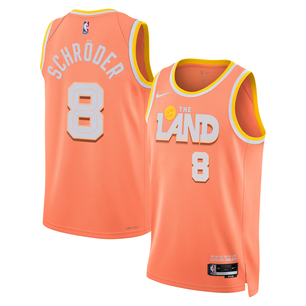Dennis Schröder Cleveland Cavaliers 2025/26 City Edition Swingman Basketball Jersey - Orange - Unisex
