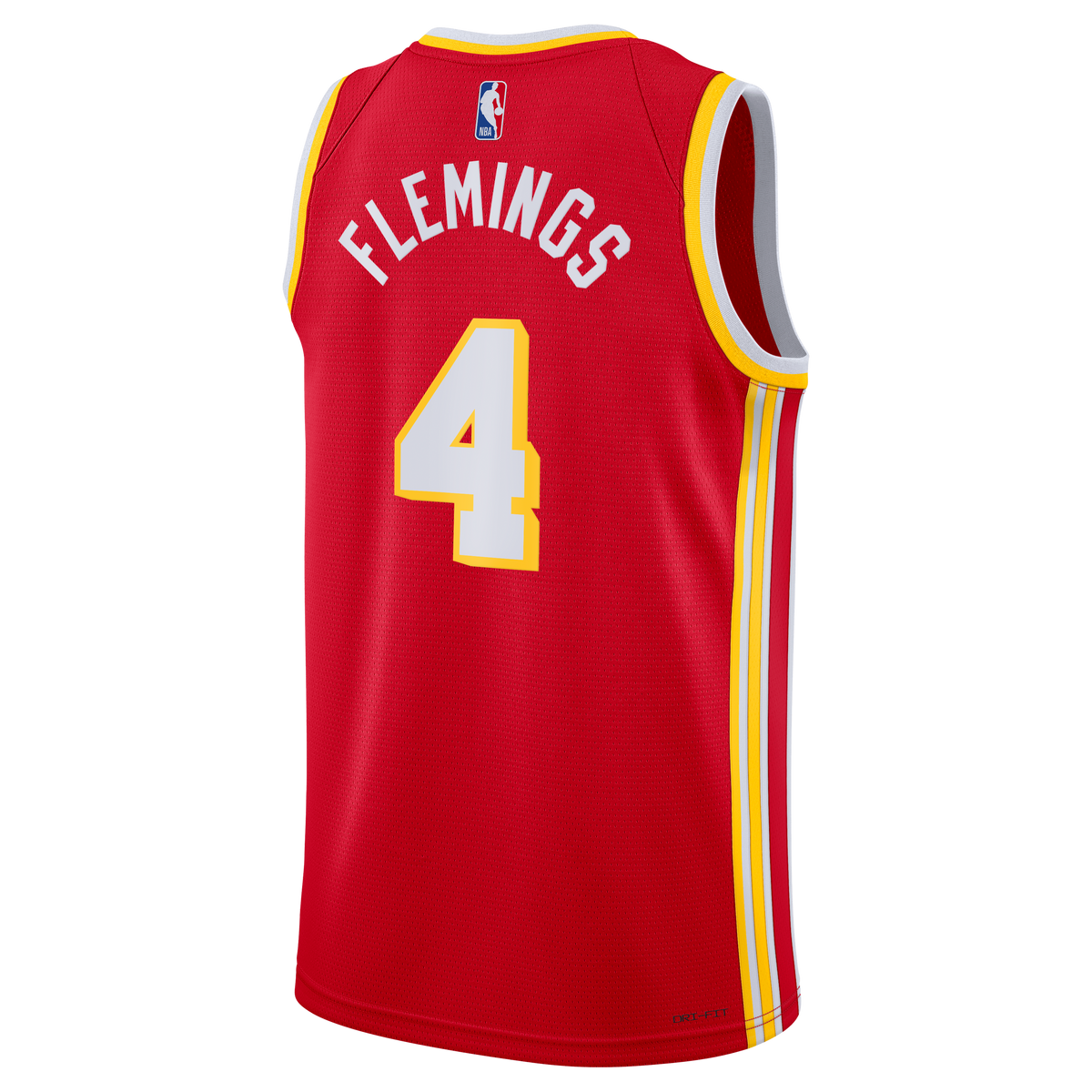 Kingston Flemings Atlanta Hawks Swingman Icon Basketball Jersey - Red - Unisex