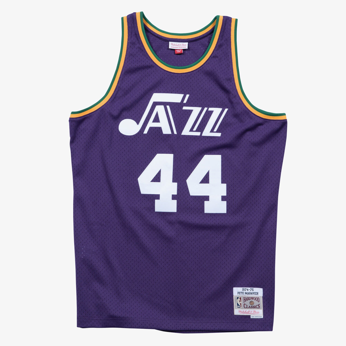 Pete Maravich New Orleans Jazz 1974 Authentic Swingman Road Basketball Jersey - Purple