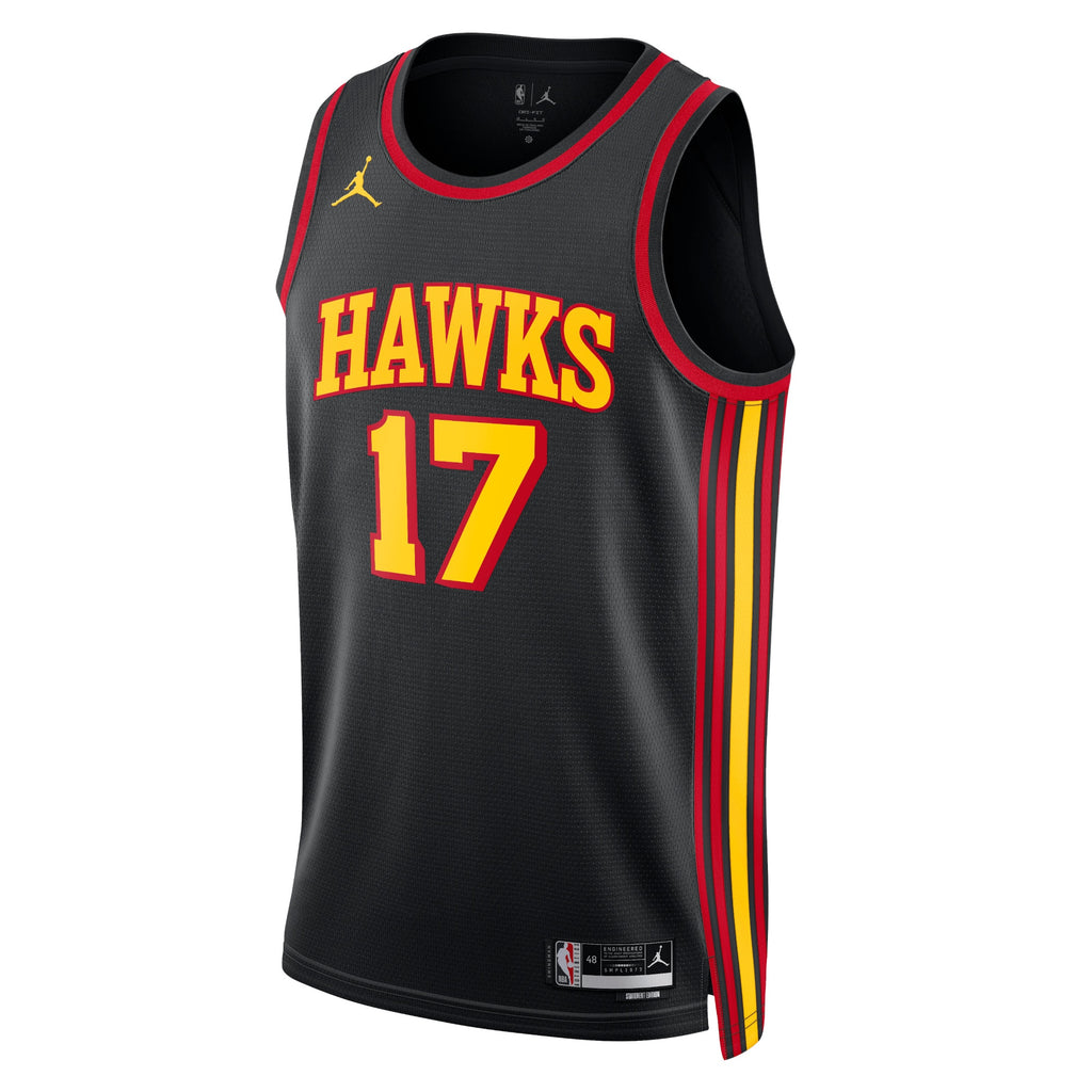 Onyeka Okongwu Atlanta Hawks Statement Edition Swingman Basketball Jersey - Black - Unisex