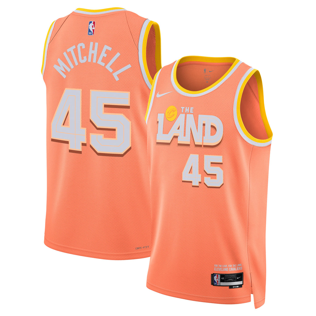 Donovan Mitchell Cleveland Cavaliers 2025/26 City Edition Swingman Basketball Jersey - Orange - Unisex
