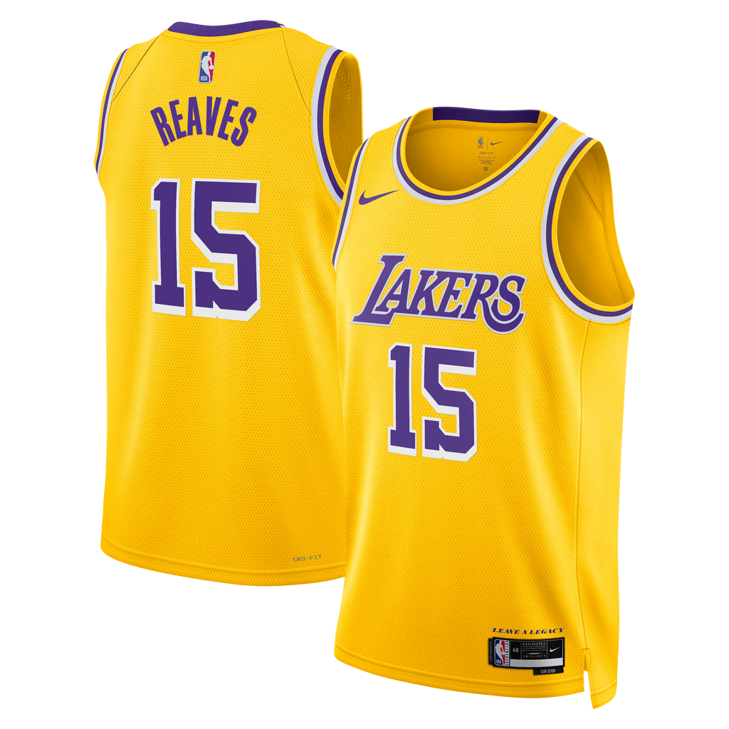 Austin Reaves Los Angeles Lakers Icon Edition Swingman Basketball Jersey - Gold - Unisex