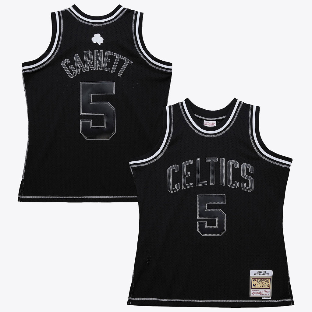Kevin Garnett Boston Celtics 2007 Contrast 2K Swingman Basketball Jersey - Black
