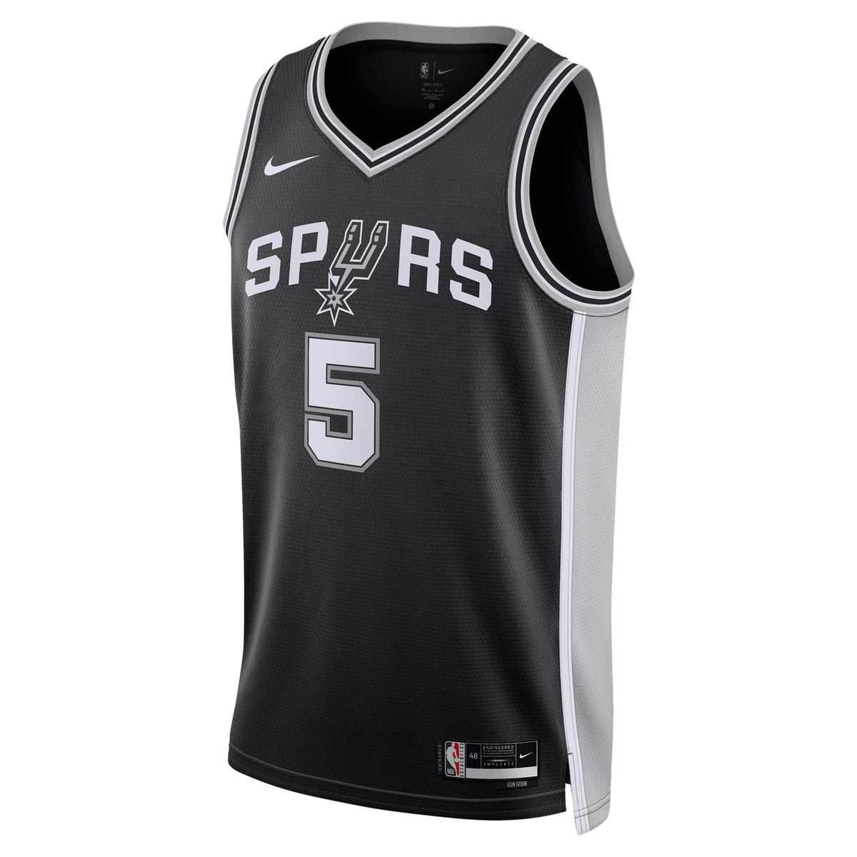 Stephon Castle San Antonio Spurs Swingman Icon Basketball Jersey - Black - Unisex