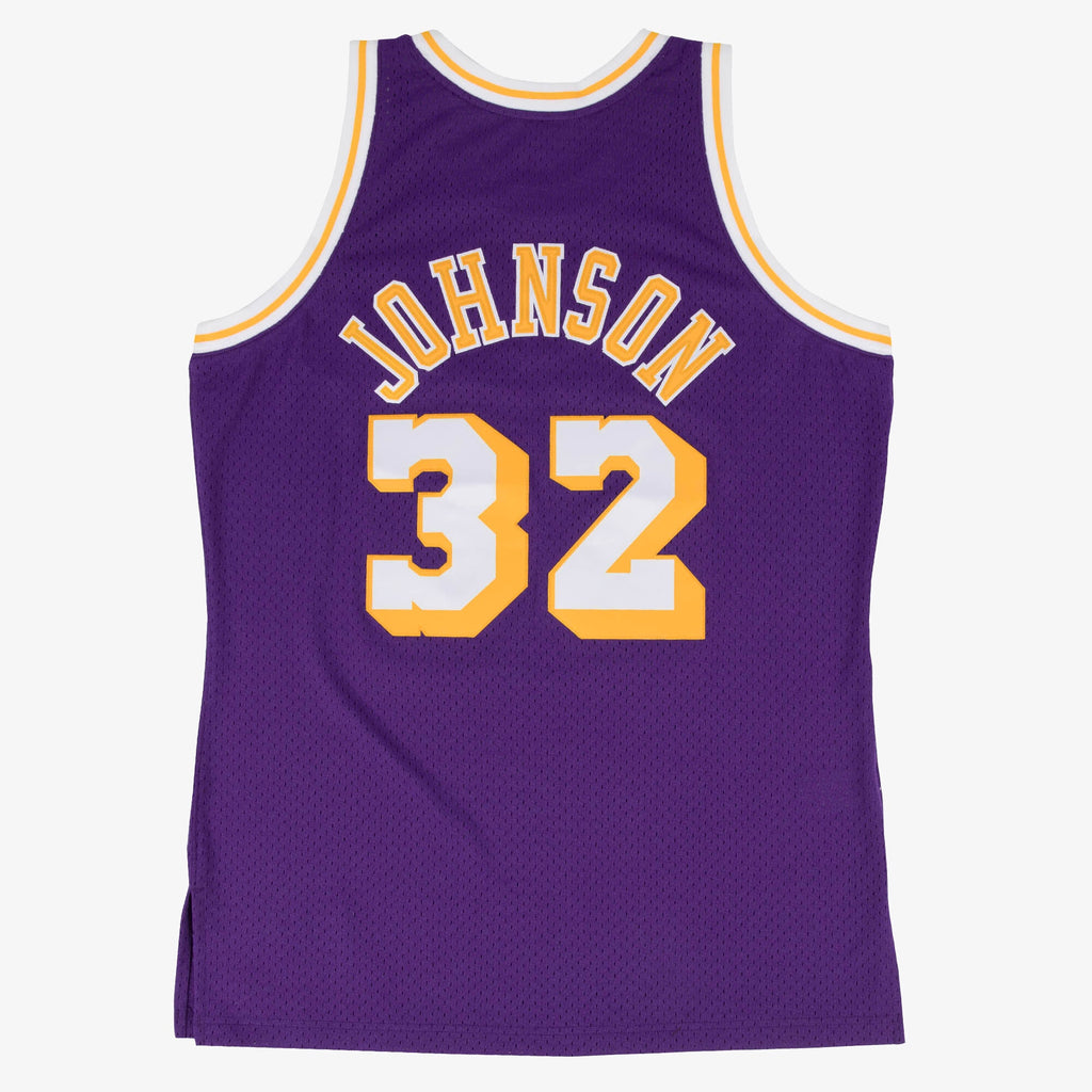 Magic Johnson Los Angeles Lakers 1984 - 85 Swingman Road Basketball Jersey