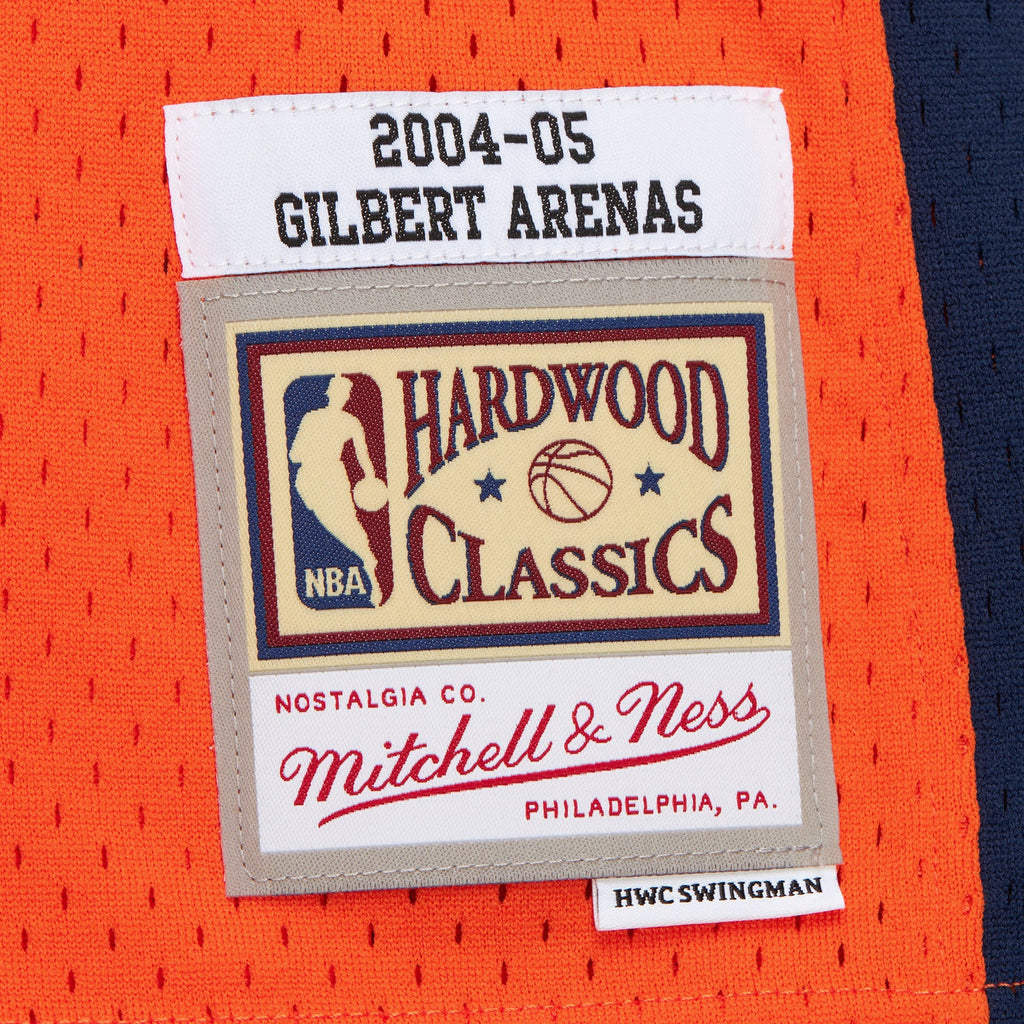 Gilbert Arenas Washington Bullets 2004 Authentic Alternate Basketball Jersey - Orange