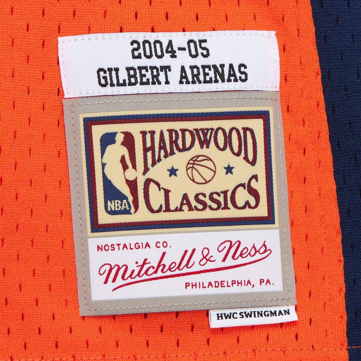 Gilbert Arenas Washington Bullets 2004 Authentic Alternate Basketball Jersey - Orange
