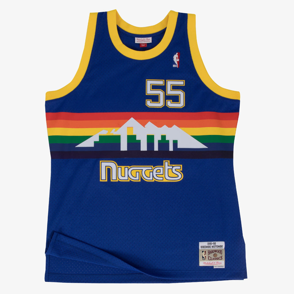 Dikembe Mutombo Denver Nuggets 1991 - 92 Swingman Road Basketball Jersey