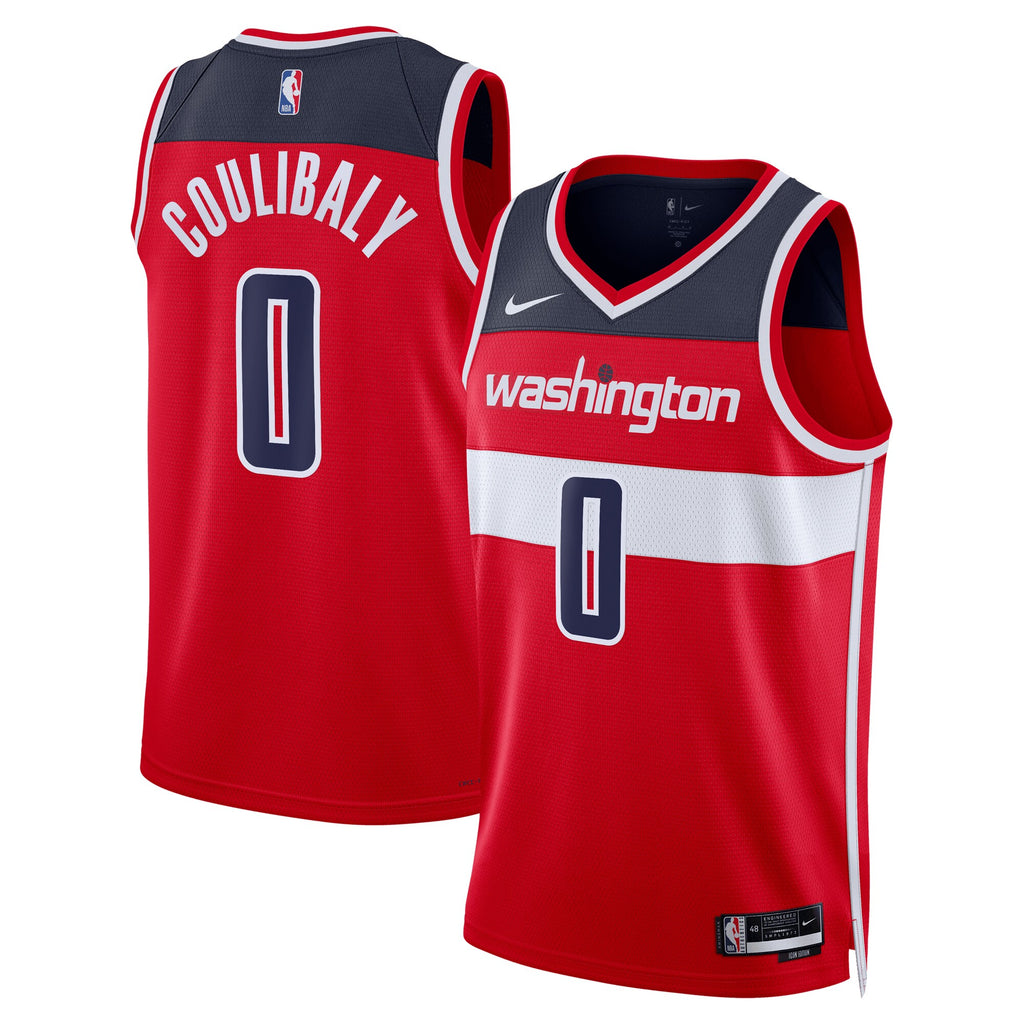 Bilal Coulibaly Washington Wizards Icon Edition Swingman Basketball Jersey - Red - Unisex