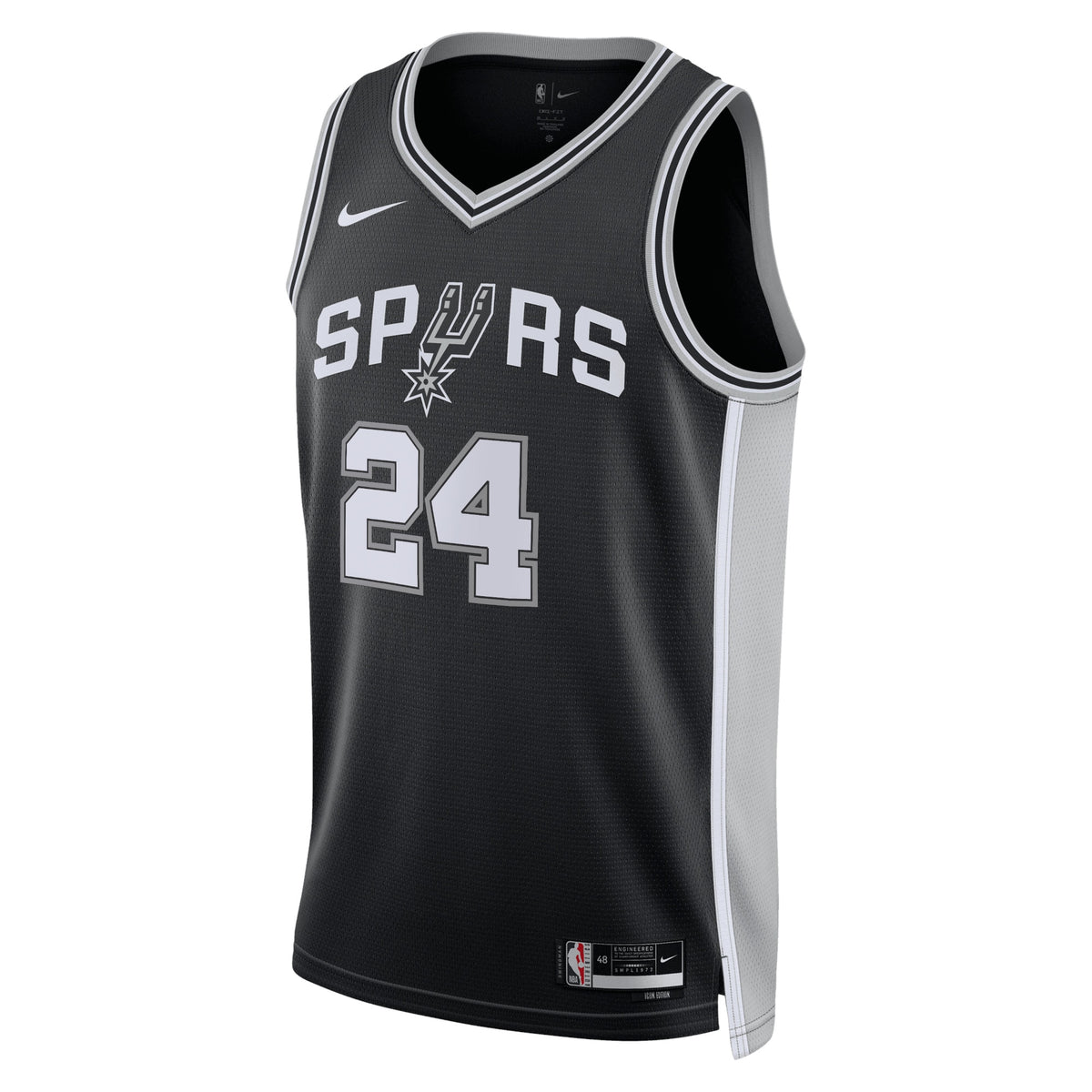 Devin Vassell San Antonio Spurs Icon Edition Swingman Basketball Jersey - Black - Unisex