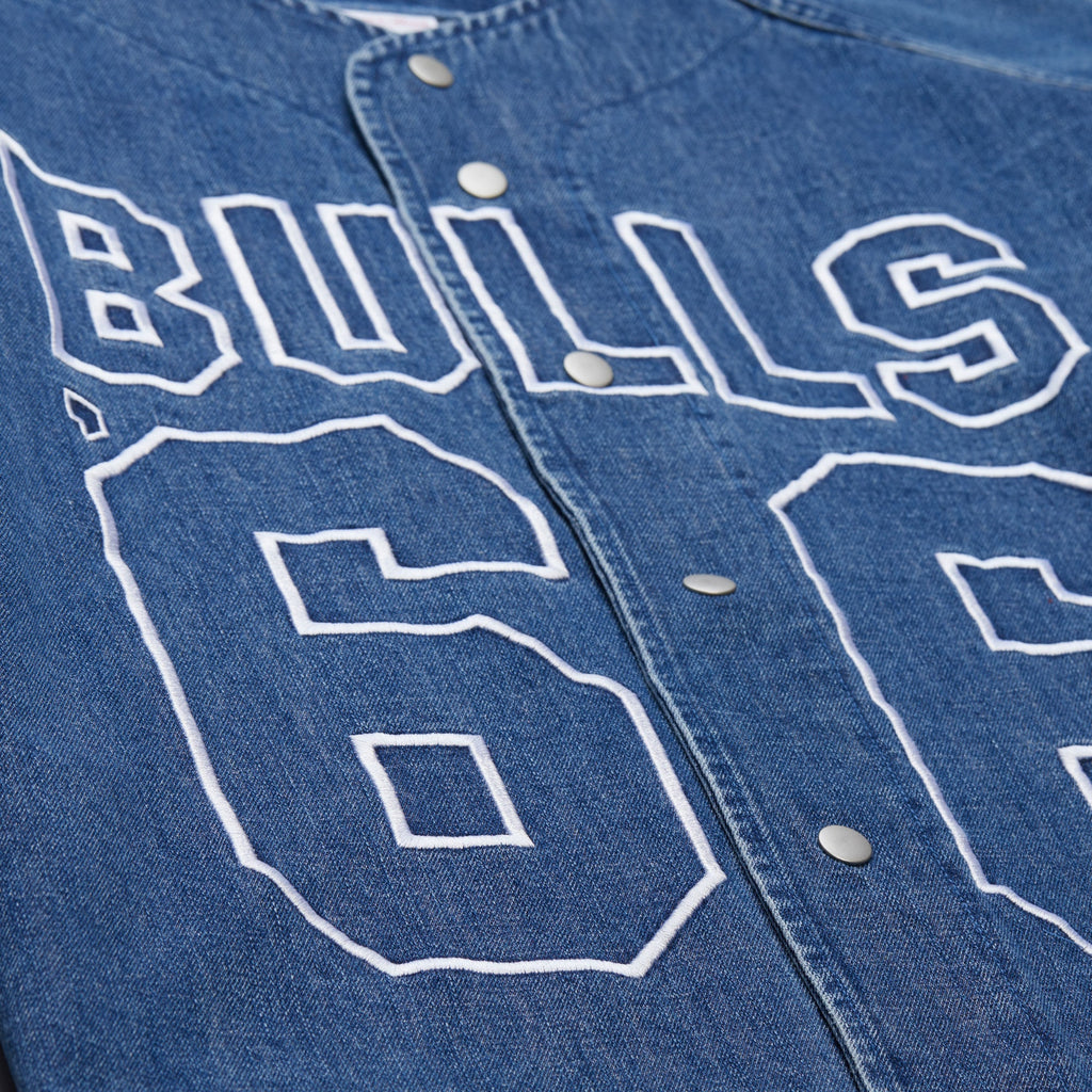 Chicago Bulls Summer Breeze Baseball Basketball Jersey - Blue - Mens