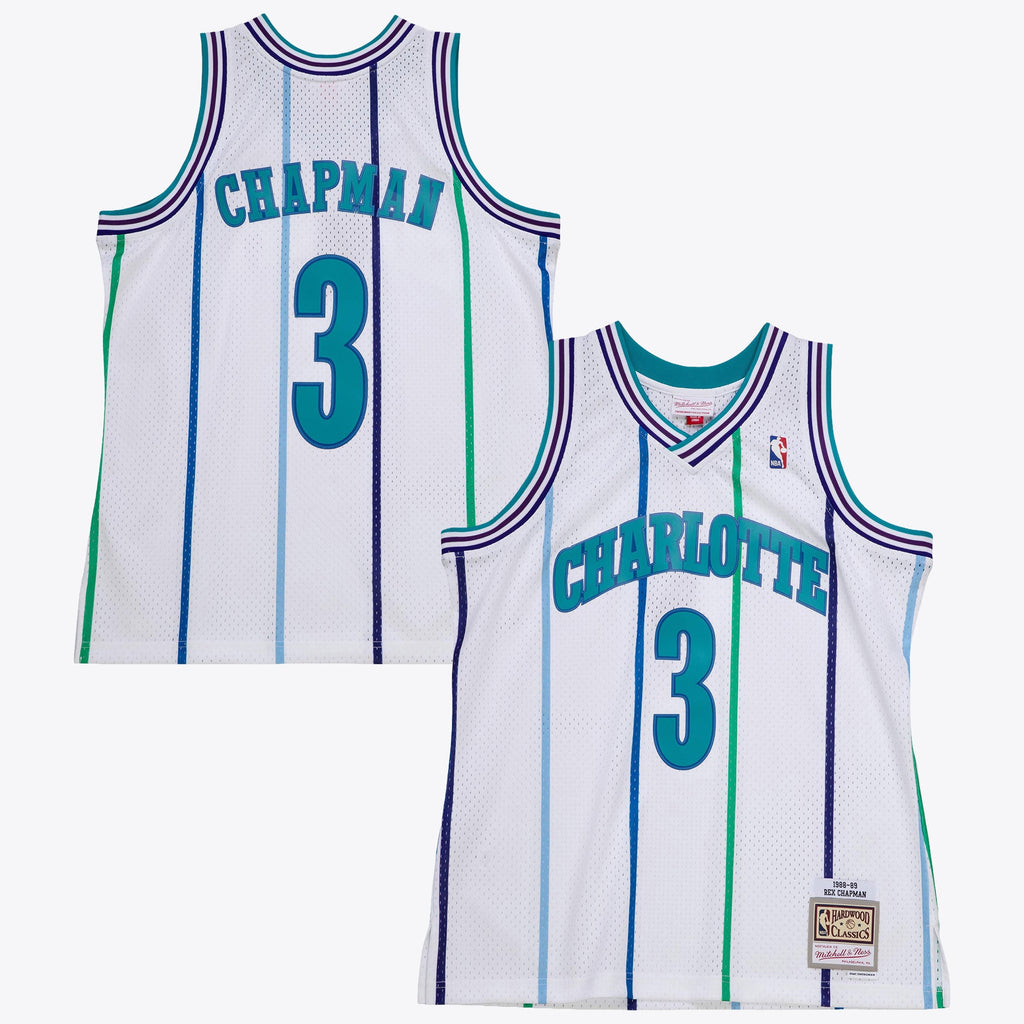 Rex Chapman Charlotte Hornets 1988 Authentic Basketball Jersey - White