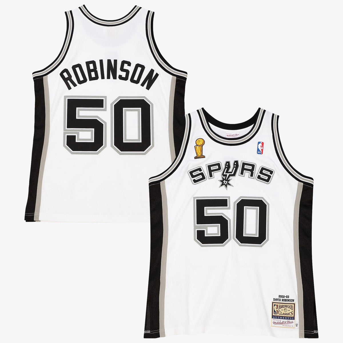 David Robinson San Antonio Spurs 2002 Finals Authentic Home Basketball Jersey - White