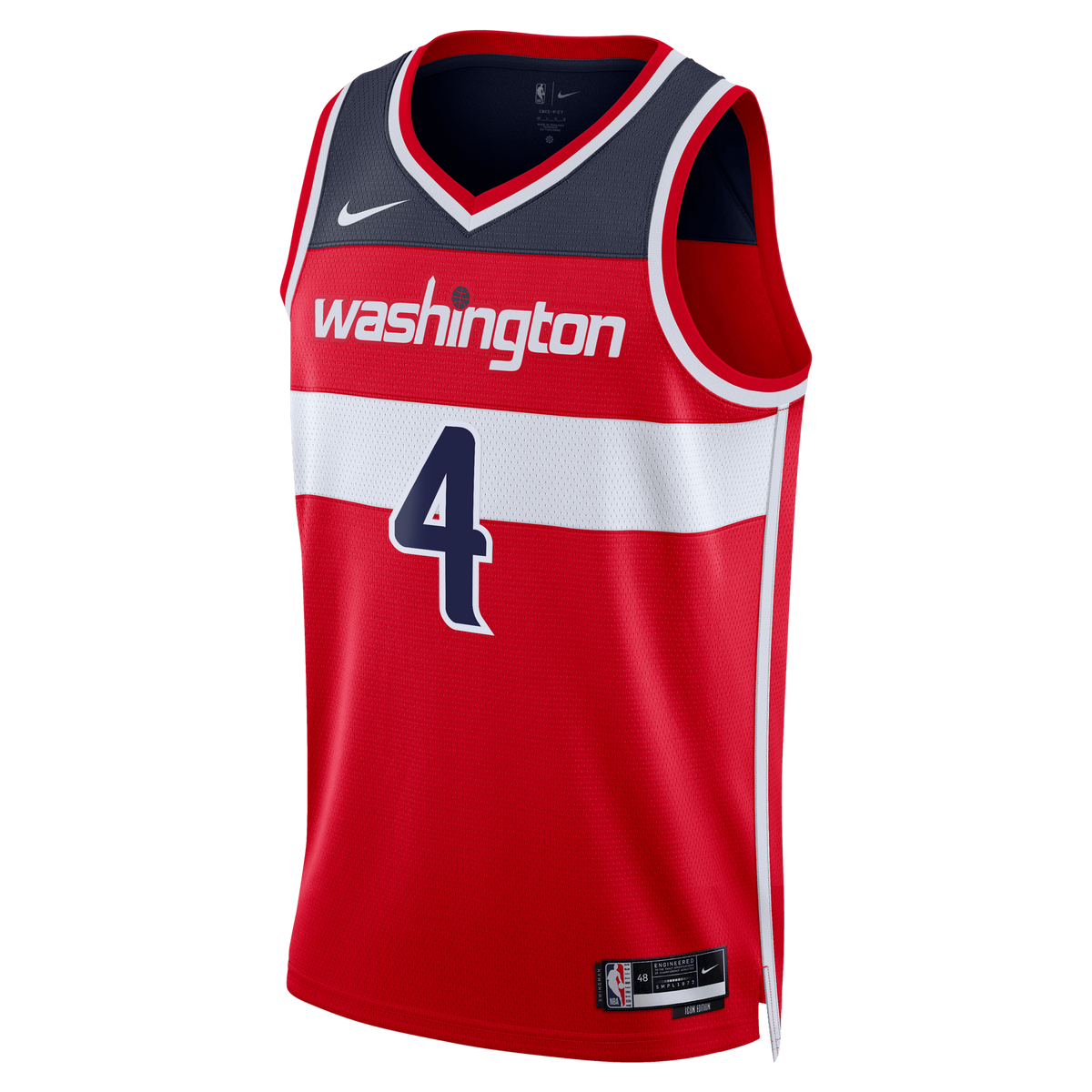 AJ Dybantsa Washington Wizards Swingman Icon Basketball Jersey - Red - Unisex