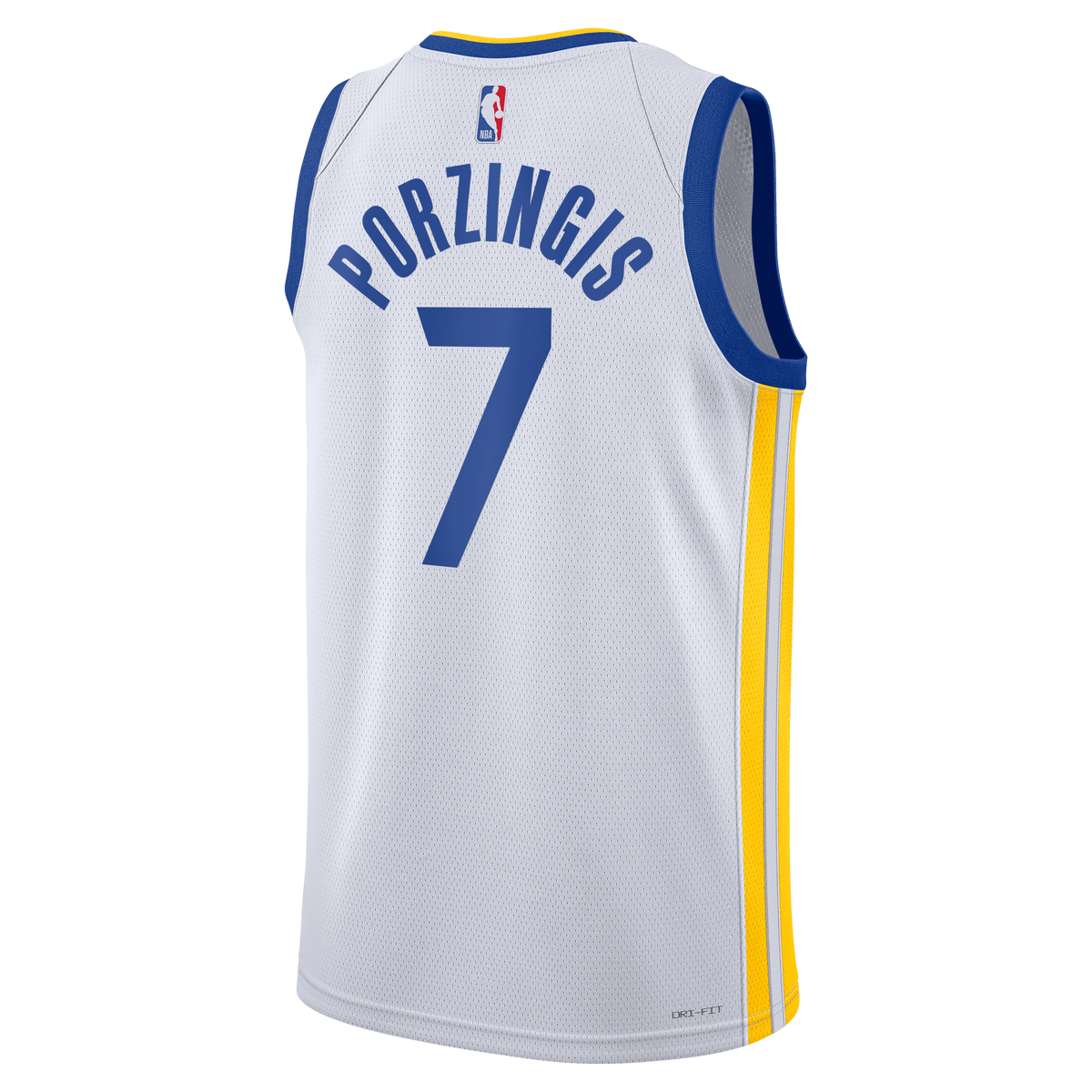 Kristaps Porziņģis Golden State Warriors Association Edition Swingman Basketball Jersey - White - Unisex