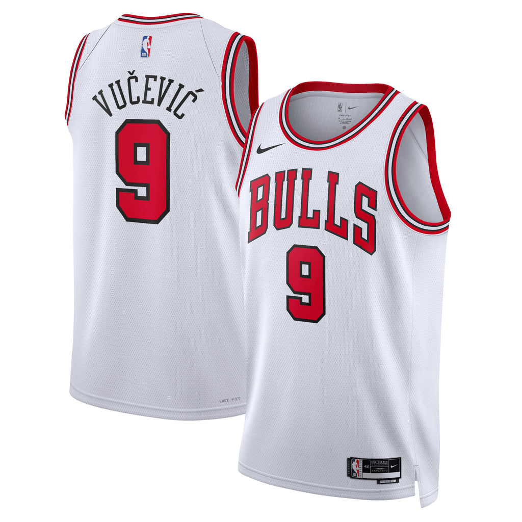 Nikola Vučević Chicago Bulls Association Edition Swingman Basketball Jersey - White - Unisex